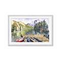 Picture of Canoe at Lake Louise  _GroupedProduct_Rectangle_Landscape_Framed_Matted_