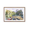 Picture of Canoe at Lake Louise  _GroupedProduct_Rectangle_Landscape_Framed_Matted_