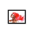 Picture of Watercolor beauty African woman _GroupedProduct_Rectangle_Landscape_Framed_Matted_