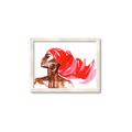 Picture of Watercolor beauty African woman _GroupedProduct_Rectangle_Landscape_Framed_Matted_