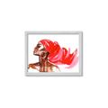 Picture of Watercolor beauty African woman _GroupedProduct_Rectangle_Landscape_Framed_Matted_
