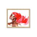 Picture of Watercolor beauty African woman _GroupedProduct_Rectangle_Landscape_Framed_Matted_