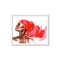 Picture of Watercolor beauty African woman _GroupedProduct_Rectangle_Landscape_Framed_Matted_