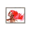 Picture of Watercolor beauty African woman _GroupedProduct_Rectangle_Landscape_Framed_Matted_
