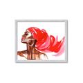 Picture of Watercolor beauty African woman _GroupedProduct_Rectangle_Landscape_Framed_Matted_