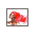 Picture of Watercolor beauty African woman _GroupedProduct_Rectangle_Landscape_Framed_Matted_