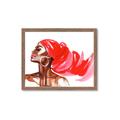 Picture of Watercolor beauty African woman _GroupedProduct_Rectangle_Landscape_Framed_Matted_