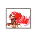 Picture of Watercolor beauty African woman _GroupedProduct_Rectangle_Landscape_Framed_Matted_