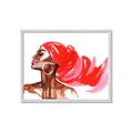 Picture of Watercolor beauty African woman _GroupedProduct_Rectangle_Landscape_Framed_Matted_