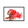 Picture of Watercolor beauty African woman _GroupedProduct_Rectangle_Landscape_Framed_Matted_