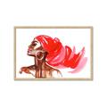 Picture of Watercolor beauty African woman _GroupedProduct_Rectangle_Landscape_Framed_Matted_