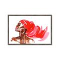 Picture of Watercolor beauty African woman _GroupedProduct_Rectangle_Landscape_Framed_Matted_