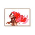 Picture of Watercolor beauty African woman _GroupedProduct_Rectangle_Landscape_Framed_Matted_