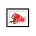 Picture of Watercolor beauty African woman _GroupedProduct_Rectangle_Landscape_Framed_Matted_