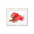 Picture of Watercolor beauty African woman _GroupedProduct_Rectangle_Landscape_Framed_Matted_