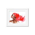 Picture of Watercolor beauty African woman _GroupedProduct_Rectangle_Landscape_Framed_Matted_