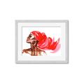 Picture of Watercolor beauty African woman _GroupedProduct_Rectangle_Landscape_Framed_Matted_
