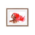 Picture of Watercolor beauty African woman _GroupedProduct_Rectangle_Landscape_Framed_Matted_