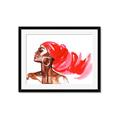 Picture of Watercolor beauty African woman _GroupedProduct_Rectangle_Landscape_Framed_Matted_