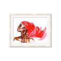 Picture of Watercolor beauty African woman _GroupedProduct_Rectangle_Landscape_Framed_Matted_