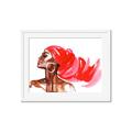 Picture of Watercolor beauty African woman _GroupedProduct_Rectangle_Landscape_Framed_Matted_