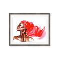 Picture of Watercolor beauty African woman _GroupedProduct_Rectangle_Landscape_Framed_Matted_
