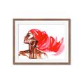 Picture of Watercolor beauty African woman _GroupedProduct_Rectangle_Landscape_Framed_Matted_