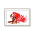 Picture of Watercolor beauty African woman _GroupedProduct_Rectangle_Landscape_Framed_Matted_