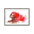 Picture of Watercolor beauty African woman _GroupedProduct_Rectangle_Landscape_Framed_Matted_