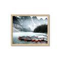 Picture of Mountain Boat Dock _GroupedProduct_Rectangle_Landscape_Photography _GroupedProduct_Rectangle_Landscape_Framed_Matted_