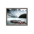 Picture of Mountain Boat Dock _GroupedProduct_Rectangle_Landscape_Photography _GroupedProduct_Rectangle_Landscape_Framed_Matted_