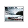 Picture of Mountain Boat Dock _GroupedProduct_Rectangle_Landscape_Photography _GroupedProduct_Rectangle_Landscape_Framed_Matted_