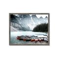 Picture of Mountain Boat Dock _GroupedProduct_Rectangle_Landscape_Photography _GroupedProduct_Rectangle_Landscape_Framed_Matted_