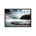 Picture of Mountain Boat Dock _GroupedProduct_Rectangle_Landscape_Photography _GroupedProduct_Rectangle_Landscape_Framed_Matted_