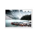 Picture of Mountain Boat Dock _GroupedProduct_Rectangle_Landscape_Photography _GroupedProduct_Rectangle_Landscape_Framed_Matted_