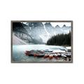 Picture of Mountain Boat Dock _GroupedProduct_Rectangle_Landscape_Photography _GroupedProduct_Rectangle_Landscape_Framed_Matted_