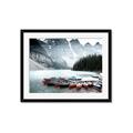 Picture of Mountain Boat Dock _GroupedProduct_Rectangle_Landscape_Photography _GroupedProduct_Rectangle_Landscape_Framed_Matted_