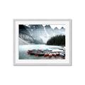 Picture of Mountain Boat Dock _GroupedProduct_Rectangle_Landscape_Photography _GroupedProduct_Rectangle_Landscape_Framed_Matted_