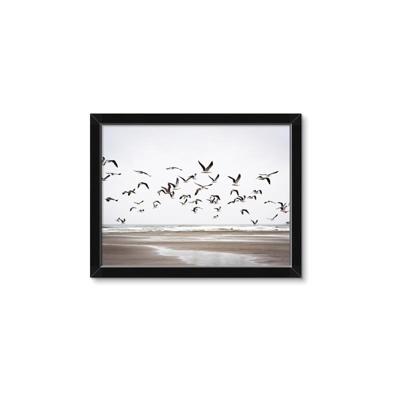 Picture of Seagulls flying on a rainy day _GroupedProduct_Rectangle_Landscape_Photography _GroupedProduct_Rectangle_Landscape_Framed_Matted_