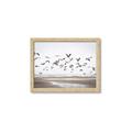 Picture of Seagulls flying on a rainy day _GroupedProduct_Rectangle_Landscape_Photography _GroupedProduct_Rectangle_Landscape_Framed_Matted_