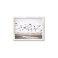 Picture of Seagulls flying on a rainy day _GroupedProduct_Rectangle_Landscape_Photography _GroupedProduct_Rectangle_Landscape_Framed_Matted_