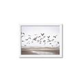 Picture of Seagulls flying on a rainy day _GroupedProduct_Rectangle_Landscape_Photography _GroupedProduct_Rectangle_Landscape_Framed_Matted_