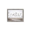 Picture of Seagulls flying on a rainy day _GroupedProduct_Rectangle_Landscape_Photography _GroupedProduct_Rectangle_Landscape_Framed_Matted_
