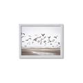 Picture of Seagulls flying on a rainy day _GroupedProduct_Rectangle_Landscape_Photography _GroupedProduct_Rectangle_Landscape_Framed_Matted_