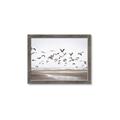 Picture of Seagulls flying on a rainy day _GroupedProduct_Rectangle_Landscape_Photography _GroupedProduct_Rectangle_Landscape_Framed_Matted_