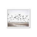Picture of Seagulls flying on a rainy day _GroupedProduct_Rectangle_Landscape_Photography _GroupedProduct_Rectangle_Landscape_Framed_Matted_