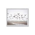 Picture of Seagulls flying on a rainy day _GroupedProduct_Rectangle_Landscape_Photography _GroupedProduct_Rectangle_Landscape_Framed_Matted_
