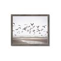 Picture of Seagulls flying on a rainy day _GroupedProduct_Rectangle_Landscape_Photography _GroupedProduct_Rectangle_Landscape_Framed_Matted_