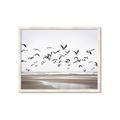Picture of Seagulls flying on a rainy day _GroupedProduct_Rectangle_Landscape_Photography _GroupedProduct_Rectangle_Landscape_Framed_Matted_