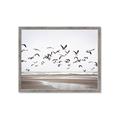 Picture of Seagulls flying on a rainy day _GroupedProduct_Rectangle_Landscape_Photography _GroupedProduct_Rectangle_Landscape_Framed_Matted_